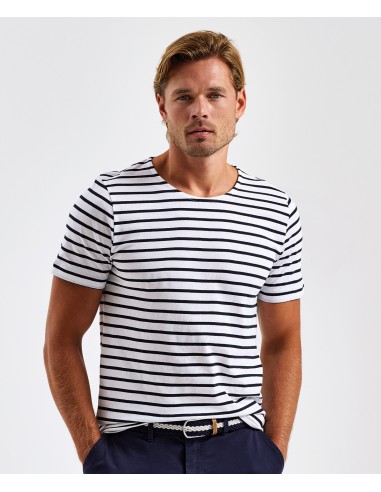 ASQ-AQ072-Mens Marinière Coastal Short Sleeve Tee